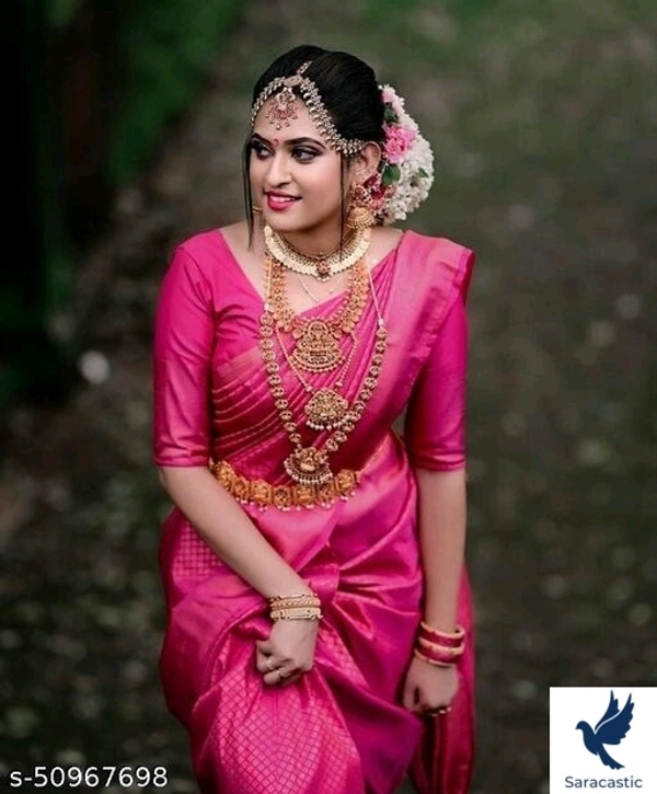Laxmipati Silk Saree - pink, Free size