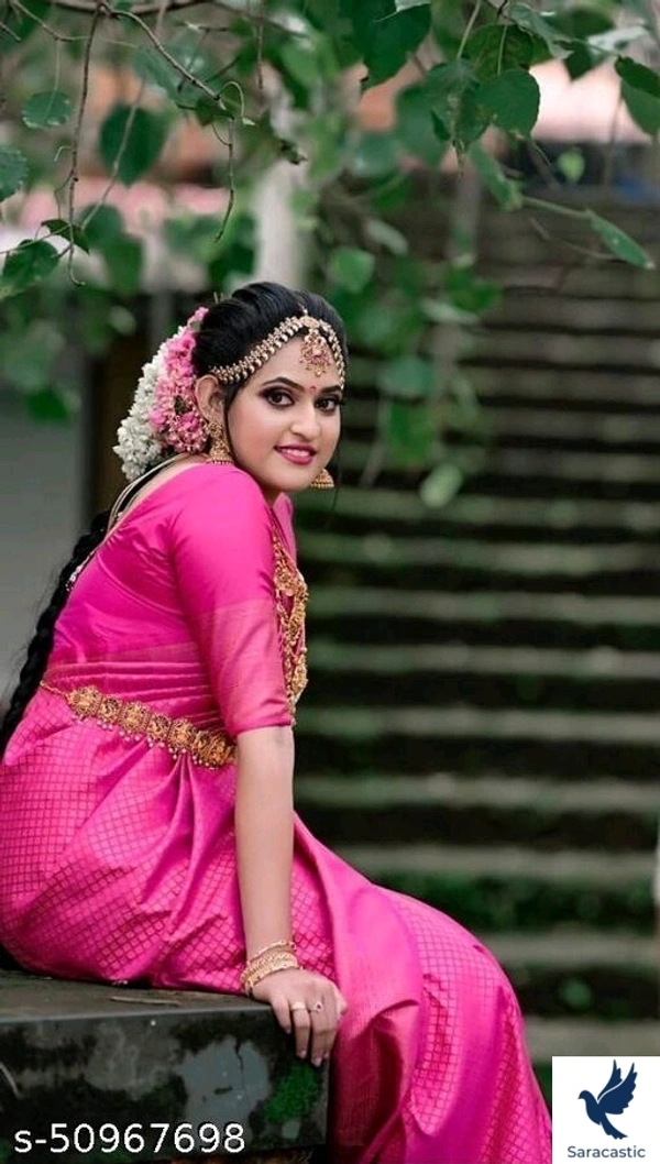 Laxmipati Silk Saree - pink, Free size