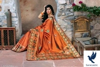 Banarasi Silk Saree - Orange type