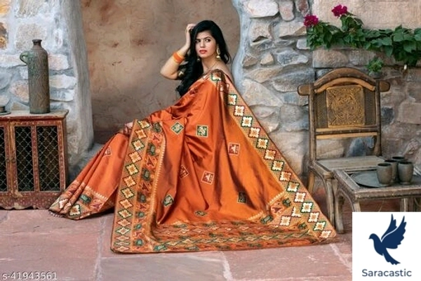 Banarasi Silk Saree - Orange type
