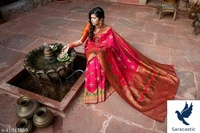 Banarasi Silk Saree - Orange type