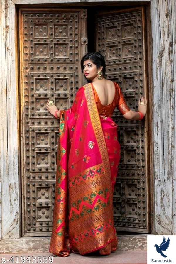 Banarasi Silk Saree - Orange type