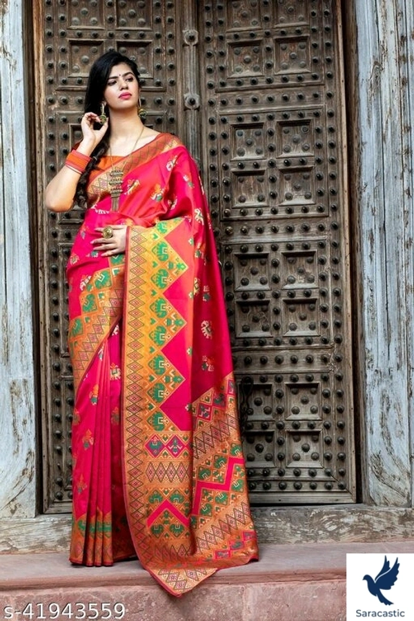 Banarasi Silk Saree - Orange type