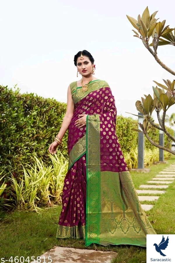 Kanzivaram Silk Saree Work Saree - Purple