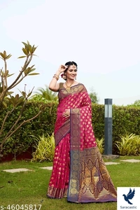 Kanzivaram Silk Saree Work Saree - Purple