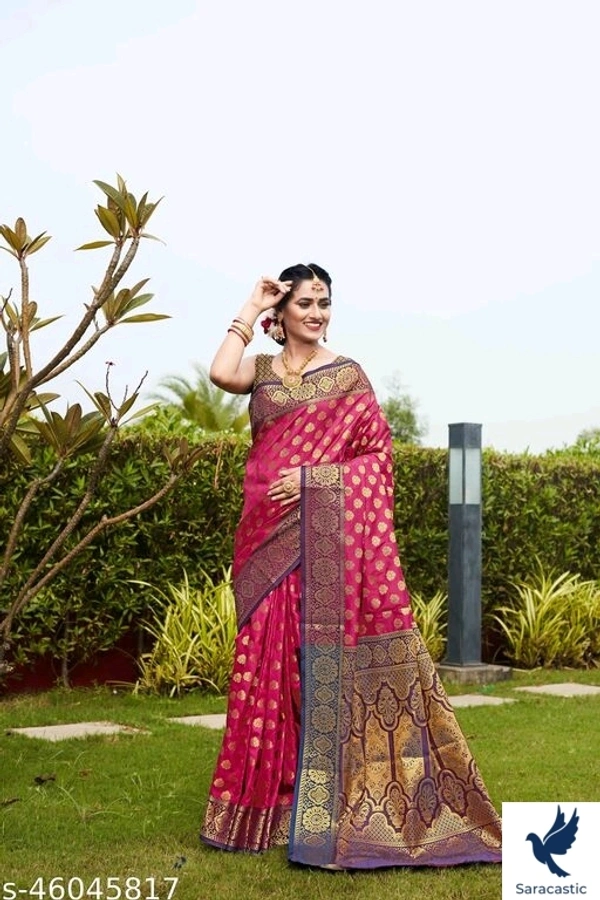 Kanzivaram Silk Saree Work Saree - Purple