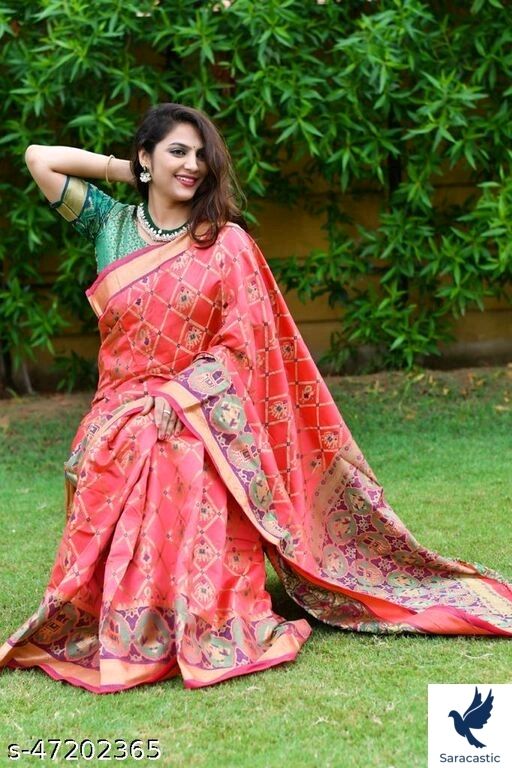 Wine patola silk saree with blouse 108F