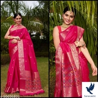 Beautiful Kanjivaram Silk Saree Work Saree - Purple