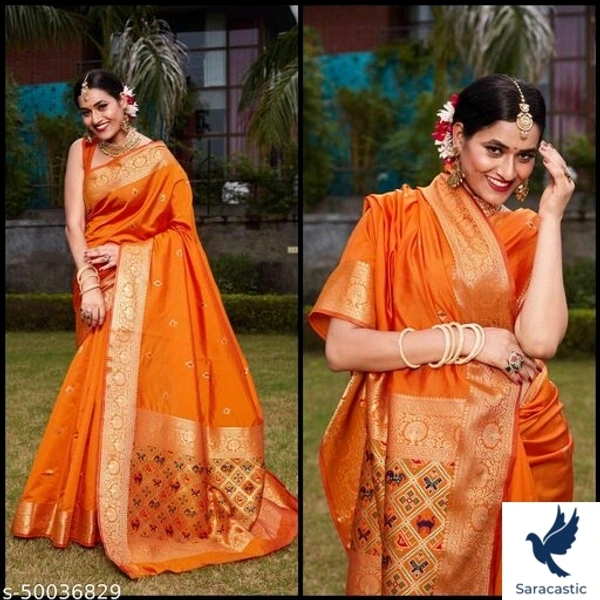 Beautiful Kanjivaram Silk Saree Work Saree - Purple