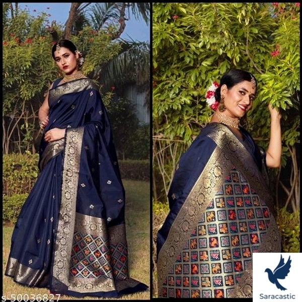 Beautiful Kanjivaram Silk Saree Work Saree - Purple