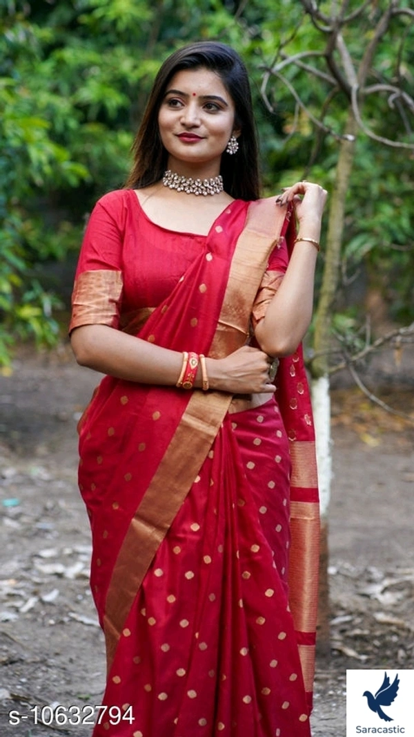 Fancy Cotton Silk Saree - Red