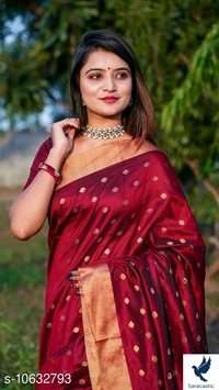 Fancy Cotton Silk Saree - Red