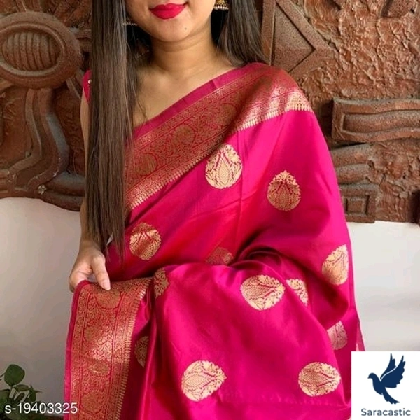 Beautiful Banarasi Silk Saree For Women - Free size