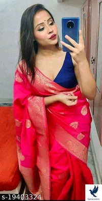 Beautiful Banarasi Silk Saree For Women - Free size