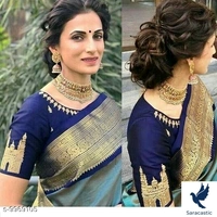 In Trendy Banarasi Silk Saree For Women (Trusted) - Free size
