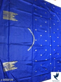 In Trendy Banarasi Silk Saree For Women (Trusted) - Free size