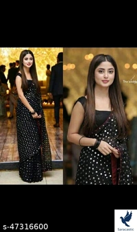 Laxmipati Georgette Saree  - Black