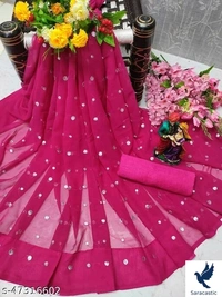 Laxmipati Georgette Saree  - Pink