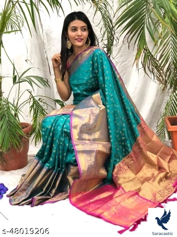 Laxmipati Silk Saree Fashionable - light Blue, Free size