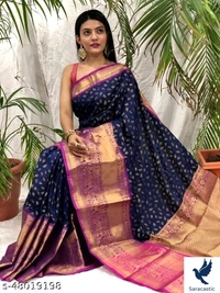 Laxmipati Silk Saree Fashionable - light Blue, Free size