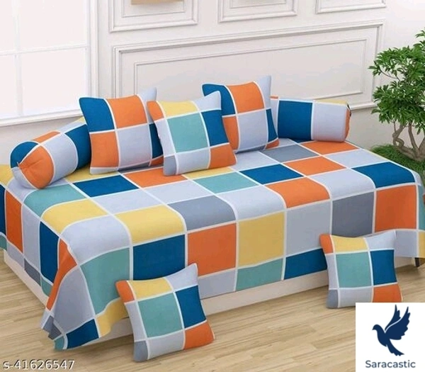 Single Bed Printed Bedsheet Cotton  - Free size