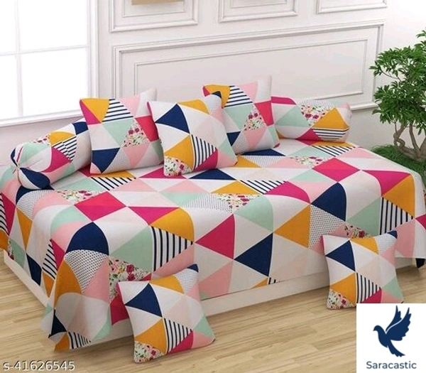 Single Bed Printed Bedsheet Cotton  - Free size