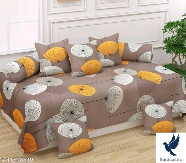 Single Bed Printed Bedsheet Cotton  - Free size