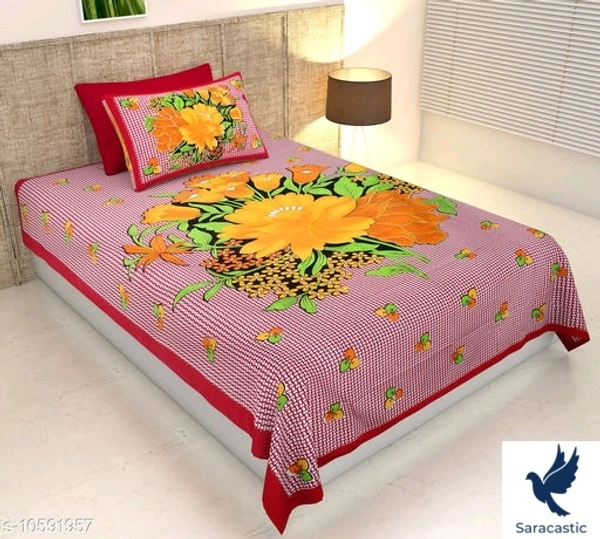 Classic Cotton Bedsheet  Single Bed - Single