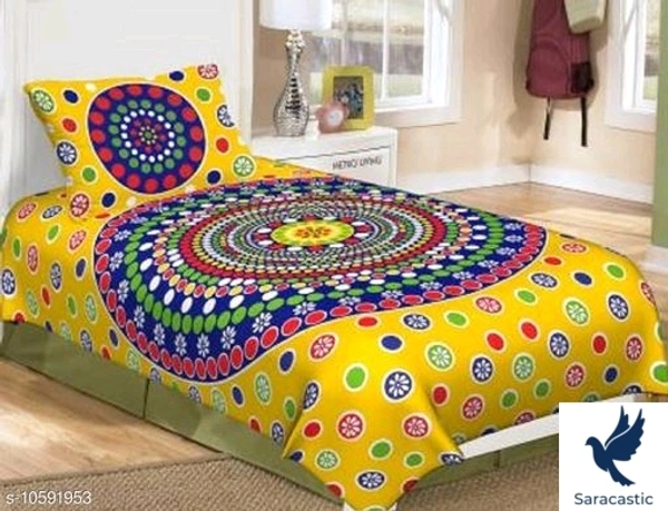 Classic Cotton Bedsheet  Single Bed - Single