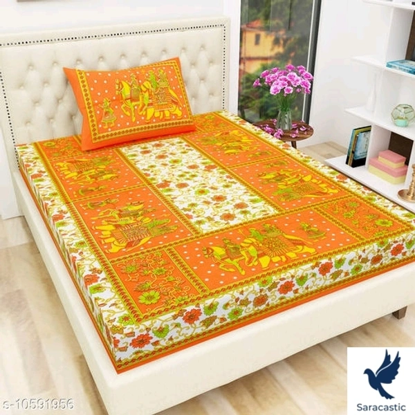 Classic Cotton Bedsheet  Single Bed - Single