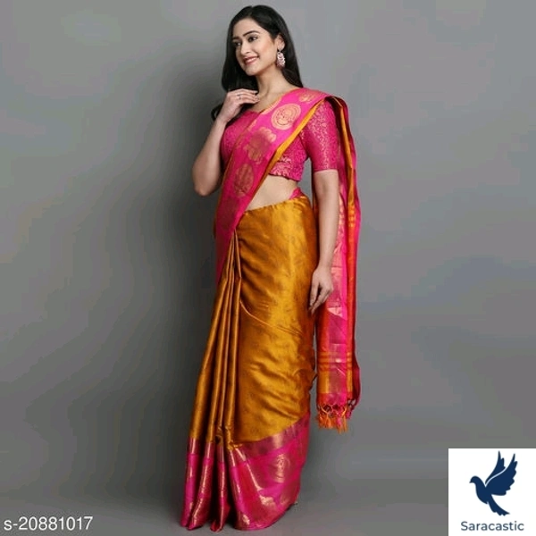 Trendy Cotton Silk Saree For Women - Free size