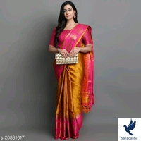 Trendy Cotton Silk Saree For Women - Free size