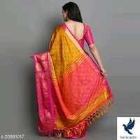 Trendy Cotton Silk Saree For Women - Free size