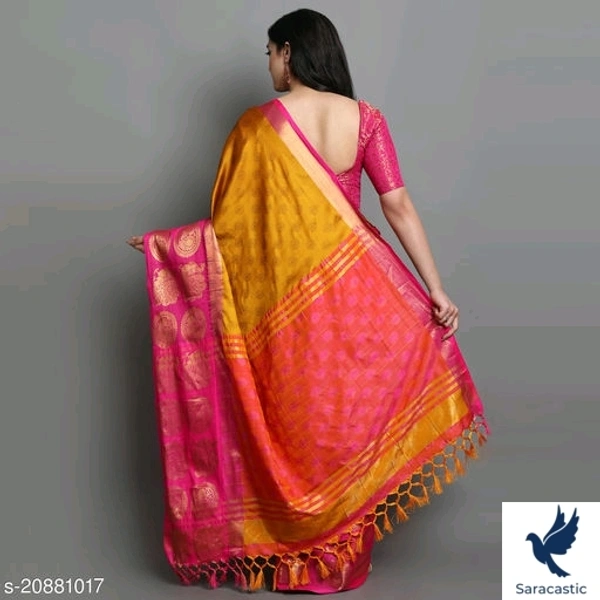 Trendy Cotton Silk Saree For Women - Free size