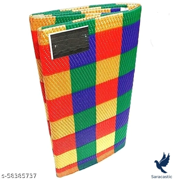  (Chatai) Design Plastic Checkkred Mat (4×6) Feet   - Check, 4×6 feet