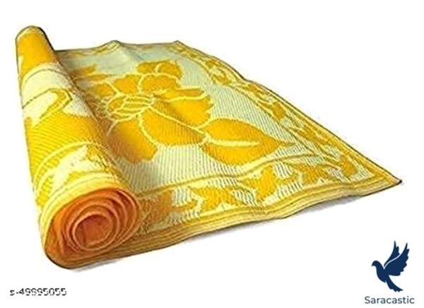 Designer Floor Mat - yellow\white