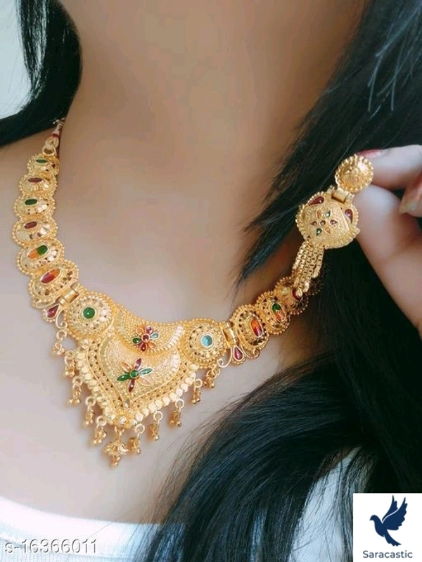 ILashka Necklace With Pair Of Earrings (Trusted) - Free size
