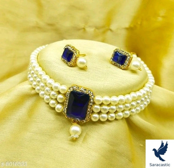 S.k Creation Beautiful Jewellery Set - Green, Free size