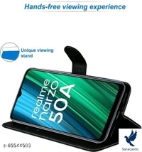 Relame NARZO A50' Back Cover - BROWN & BLACK, FREE SIZE