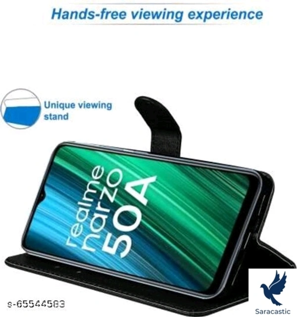 Relame NARZO A50' Back Cover - BROWN & BLACK, FREE SIZE