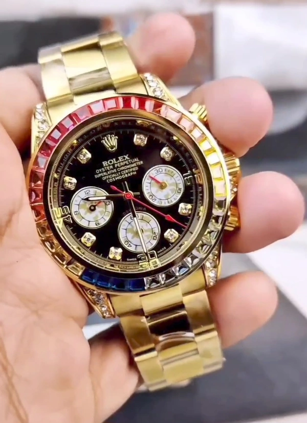 Watch Rolex Rainbow Series With 2 Year Warrenty [TRUSTED] - Free Size