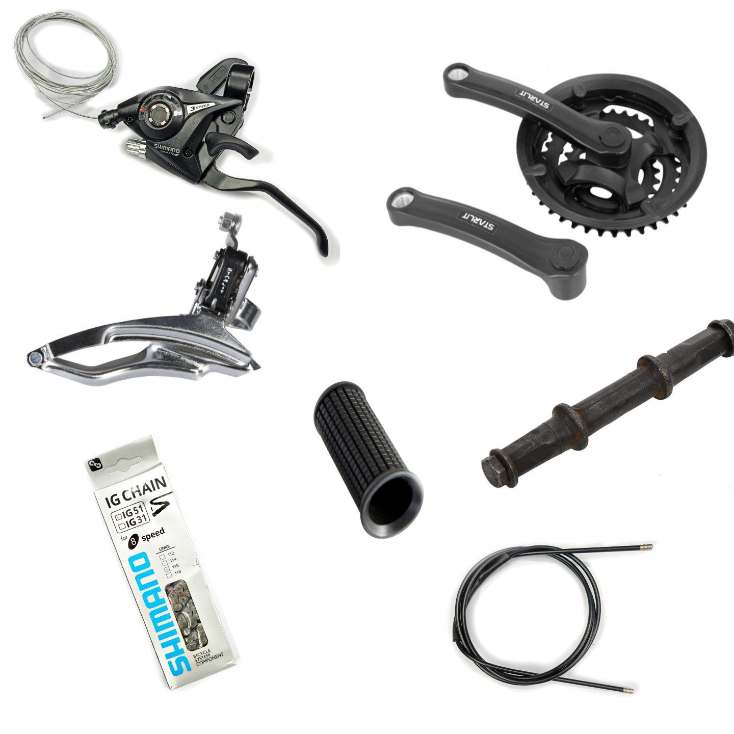 Front Gear Kit Shimano Chain And Shifter