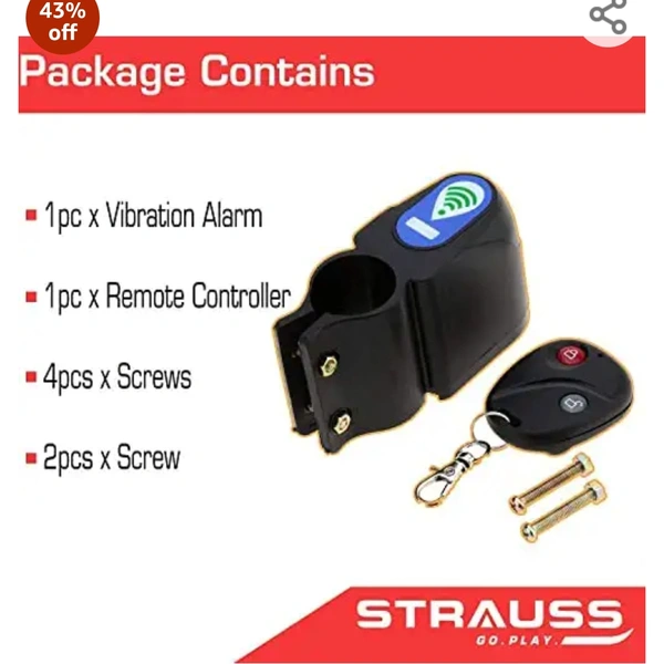 Cycle Security Alarm Lock With Wireless Remote