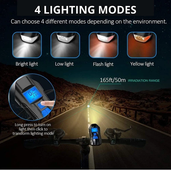 Cycle Head Light With Horn And Speedometer.