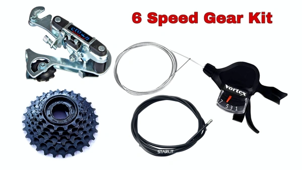 6 Speed Gear Kit With Thumb And finger shifter