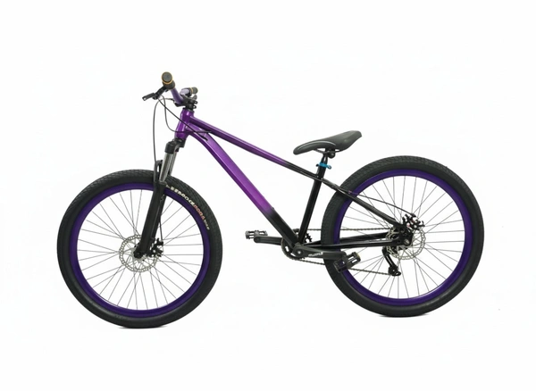 Custom Build mtb stunt cycle purple and black combination with Alloy-steel body