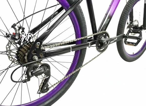 Custom Build mtb stunt cycle purple and black combination with Alloy-steel body