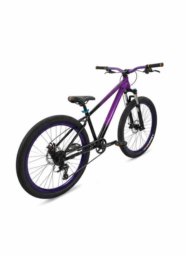 Custom Build mtb stunt cycle purple and black combination with Alloy-steel body
