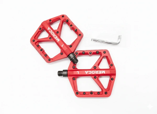 Meroca Nylon pedal for mtb cycle (Red)