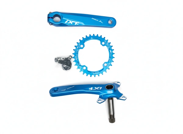IXF MTB Crankset 104BCD Bike Crank 170mm Snail Chainring  Blue slick 1  speed (1x )hollowtech